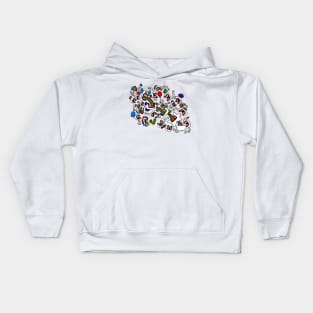 Clown Doodles Kids Hoodie